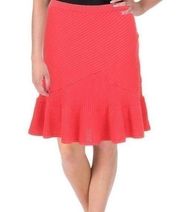 Rachel Roy Red Knit Casual Flare Mini Skirt