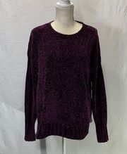 Chenille Purple Sweater Size Small