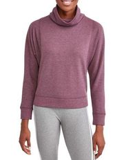 Avia Athletic Cowl Neck Sweatshirt Purple Large
