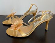 Golden Silk Heels