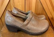 BOC Born Concept Clogs Size 7.5M shimmer animal print