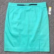 COPY - Metaphor Aqua Green Pencil Skirt with Chain Design