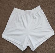 Y2K White Soffe Gym Shorts, Women's Small