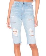 Hudson Zoeey High Rise Cut Off Boyfriend Jeans