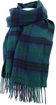 Cashmere Scarf Navy Peacoat Watch Plaid Scarf