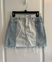 PacSun Two Toned Denim Mini Skirt Size 24