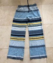 Brooks Brothers 100% Silk Striped Flare Pants Sz10