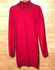 Bisou Bisou Red & Black Blend Sweater Dress Medium