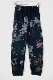 Black Colorful Bleach Dyed Sweatpants