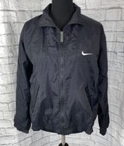 Nike vintage full zip nylon jacket black sz M women