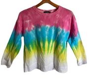 Generation Love Elise Sunrise Rainbow Tie Dye Sweatshirt Large