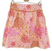 Star City Womens Vintage Y2K 90s Boho Floral Paisley Knee Length Skirt Size 3