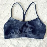 Lululemon Flow Y Bra Nulu Light Support Size 8 Diamond Dye Grey B/C Sports Bra