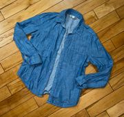 Riders Button Down Chambray Top