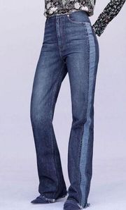 Rebecca Taylor Raw Edge Wide Leg Jeans