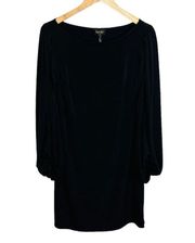 Laundry by Shelli Segal Open Slit Sleeve Shift Black Dress Size 4