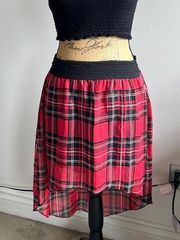 Plaid Hi-lo Skirt