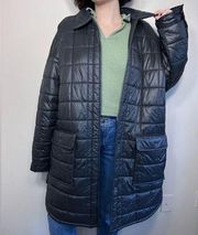 Aerie Quilted Oversized Puffer Black Jacket Coat