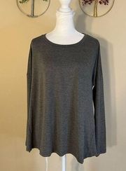 NWT! Anthropologie Sunday in Brooklyn Soft Gray Slouchy Back Long Sleeve Tee XS