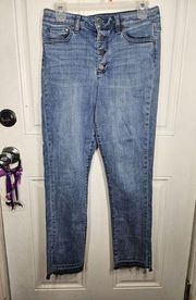 Vince Camuto Women's Button-fly High-rise Slim Jeans 29/8