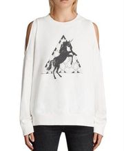 🦄 ALL SAINTS Spectrum‎ Unai Cold-Shoulder Sweatshirt by All Saints XS