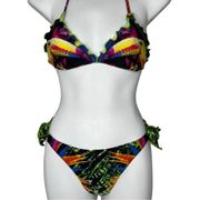 Seafolly Bikini Oasis Print Size Small Toucan Tropical Print Triangle Top