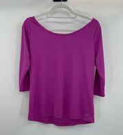 Women’s purple splits 59 workout top size small