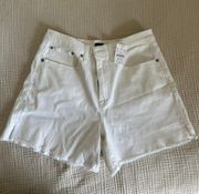 White Jean Shorts