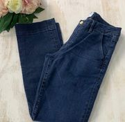 Straight Leg Crop Dark Blue  Jeans