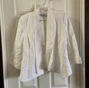 Dress Barn Jones Studio White Linen Blend Blazer size 4