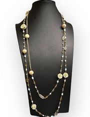 Lauren Conrad Rose Beaded Long Necklace