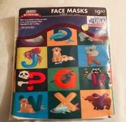 5/$25 Face Masks 2 pack new in package 1 pattern & 1 solid color made in the USA