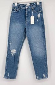 Rails Jeans Womens 28 Arctic Distress The Melrose Classic Slim Straight Chic