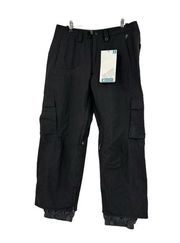 Burton Pants Womens Sz Small Stakeout Cargo Snowboard True Black Waterproof NWT