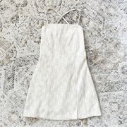 Lulus NWT  Say It's Love Sparkly Lace Mini Dress in White sz XS