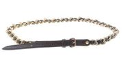 Miu Miu Dark Brown Leather Chain Belt