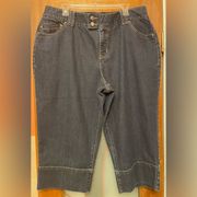 Lane Bryant Dark Denim Crop Capri Tighter Tummy Jeans- 20