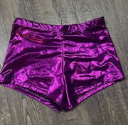 Metallic Purple Shorts