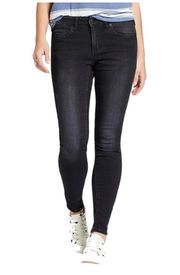 Womens Mossimo Mid-Rise Black Rinse Jean Leggings Skinny Jeans - Sz 10 / 30