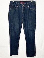 ELLE Women's Stretch Blue Denim Low-Rise Jeans Size 6 (31x28)