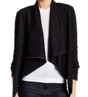 AV Denim Faux Suede Drape Jacket