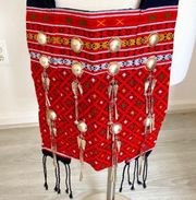 Boho Bead Red Nepal Crossbody