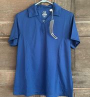 NWT Cutter & Buck Womens Blue Polo Dry Tech Size Large Moisture Wicking