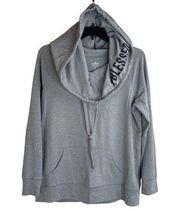 New York & Company Soho Gray Oversized Convertible Pullover Hoodie Size L