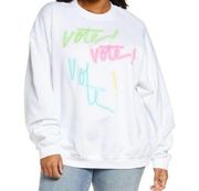 BP  Neon Vote Graphic Crewneck Sweatshirt Large