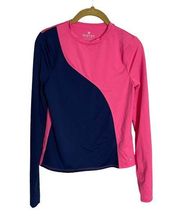 Eleven by Venus Williams Pink Blue Colorblock Athletic Shirt XS