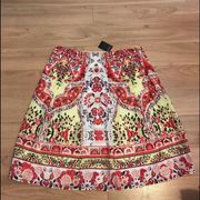 100% cotton floral tahari skirt