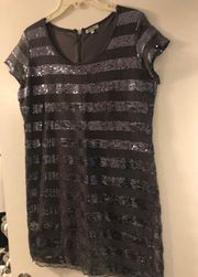 Grey sequins dress