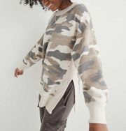 Aerie  Good Vibes Oversized Camo Crewneck