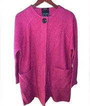 Cynthia Rowley 100% wool fuchsia jacket size small